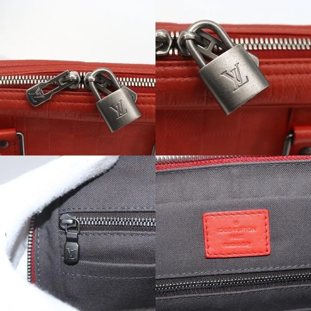 Louis Vuitton Damier Infini Porte Documents Voyage Business Bag Orange